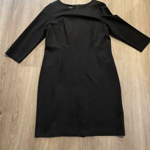 Deep black elbow sleeves knee length